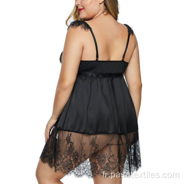 nouveau ensemble femme grande taille en dentelle à col en V sexy